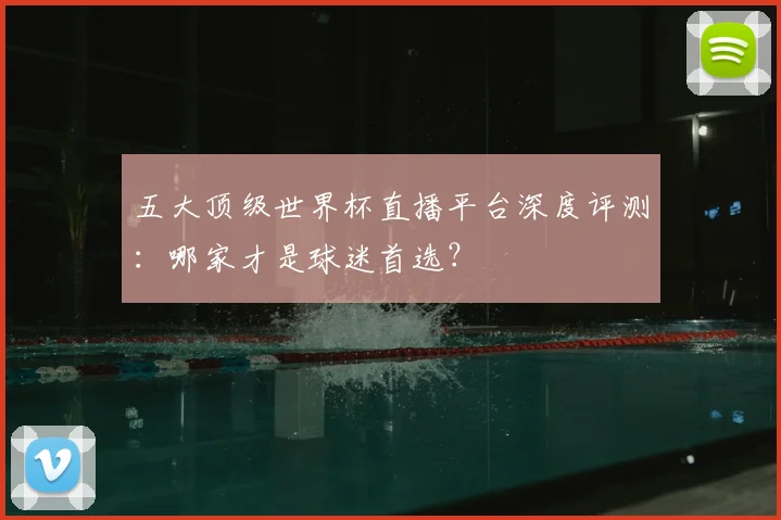 五大顶级世界杯直播平台深度评测:哪家才是球迷首选?